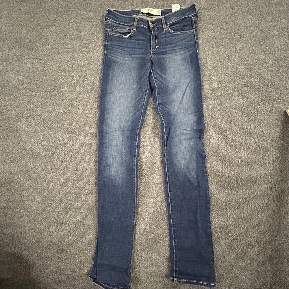 Abercrombie & Fitch Jeans Womens 4L W27 L35 Blue Skinny Low Rise Long Stretch
